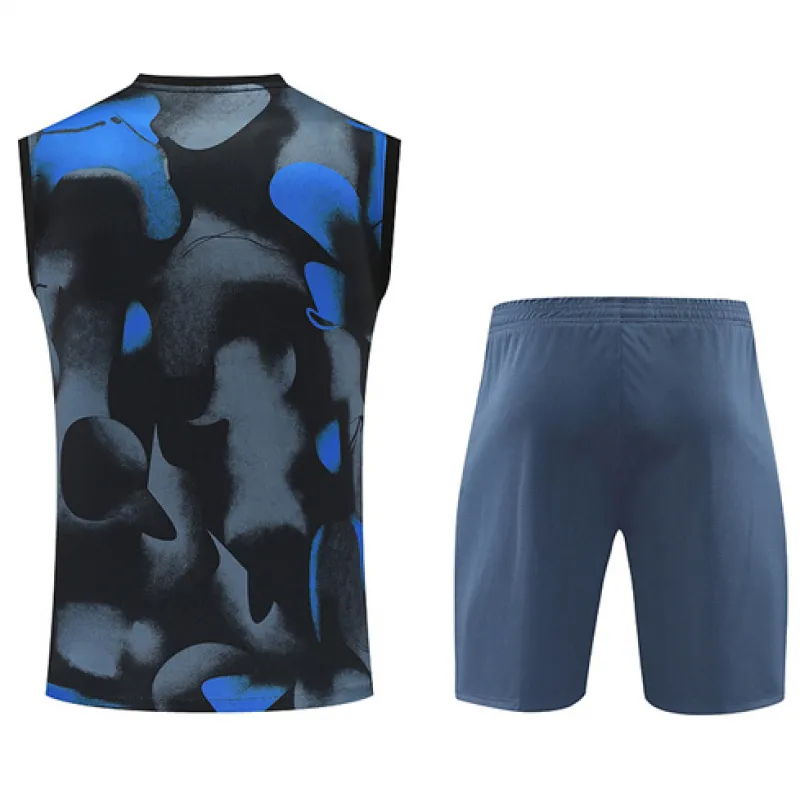Pantalones cortos y chaleco del conjunto de entrenamiento del Inter Milan 2024/25 - mayorista - gris