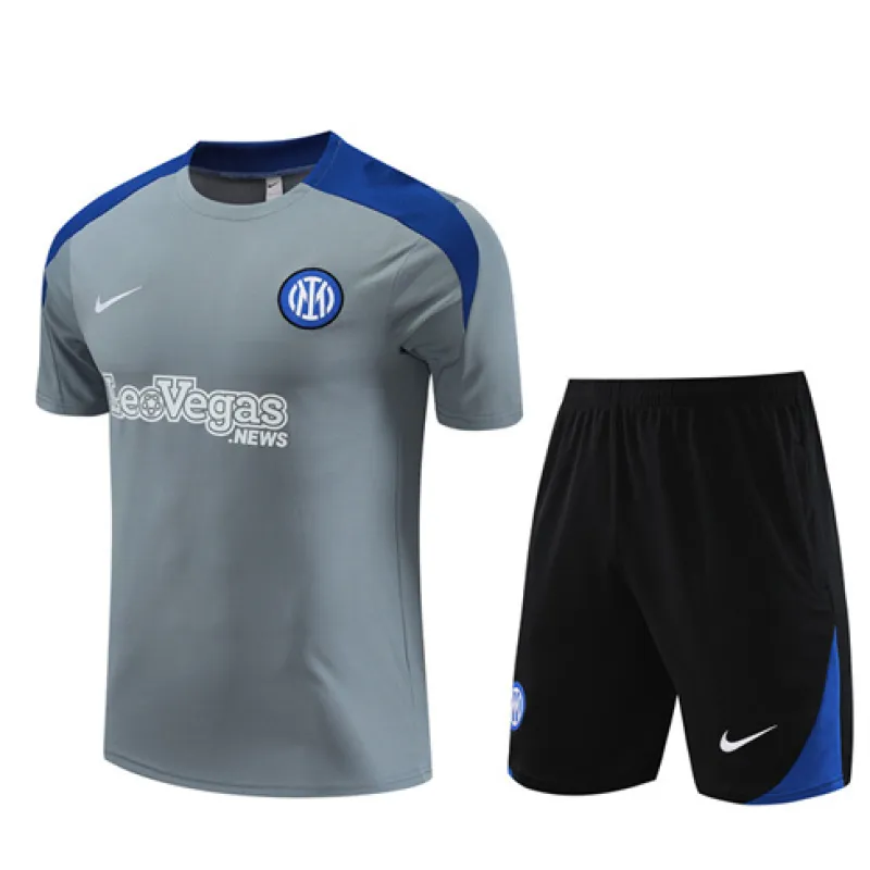 Maillot d'entraînement A + Short de l'Inter Milan 2024/25 - Gris