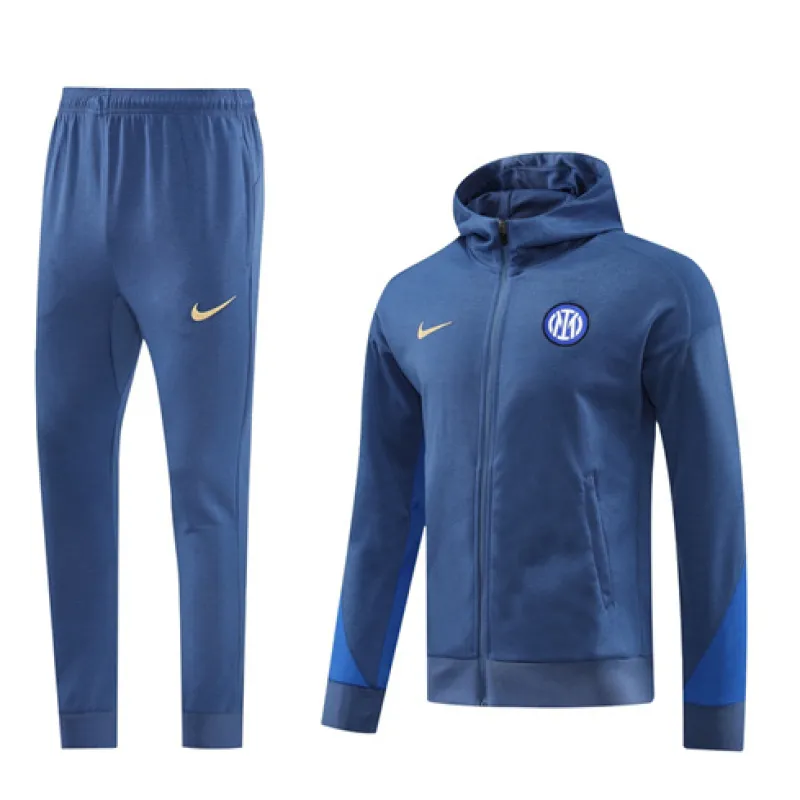 Veste de sport à capuche de l'Inter Milan 2024/25 - Bleu clair