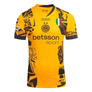 Maillot Tertiaire de la Finale de la Ligue des Champions 2025 d'Inter Milan - Version Joueur - Jaune