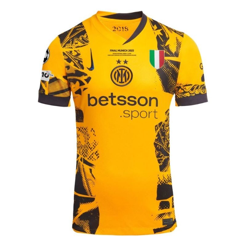 Inter Mailand 2025 UEFA Champions League Finale Drittes Kinder-Trikot - Gelb