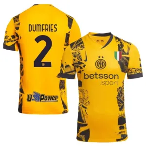 Denzel Dumfries, Maillot Inter Milan 2024/25 Troisième - Jaune