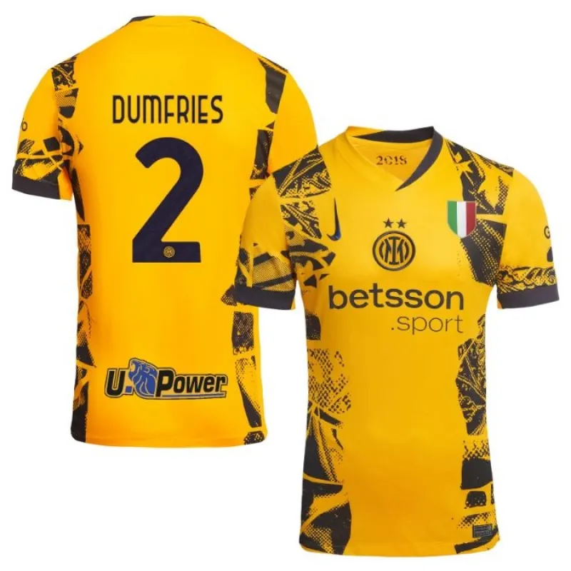 Denzel Dumfries, Inter Mailand 2024/25 Drittes Trikot - Gelb