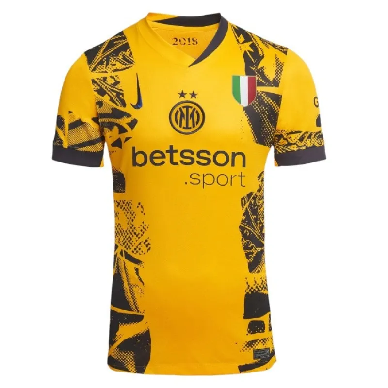 Marcus Thuram Inter Milan 2024/25 Third Children's Kit - Yellow