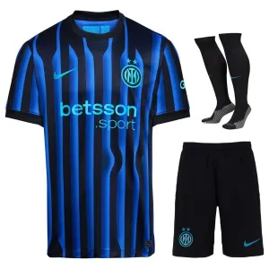 Inter Milan Kids' 2025/26 Home Kit - Blue