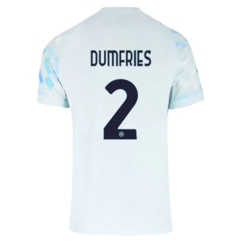 Inter Milan Dumfries 2025/26 Auswärtstrikot - Weiß