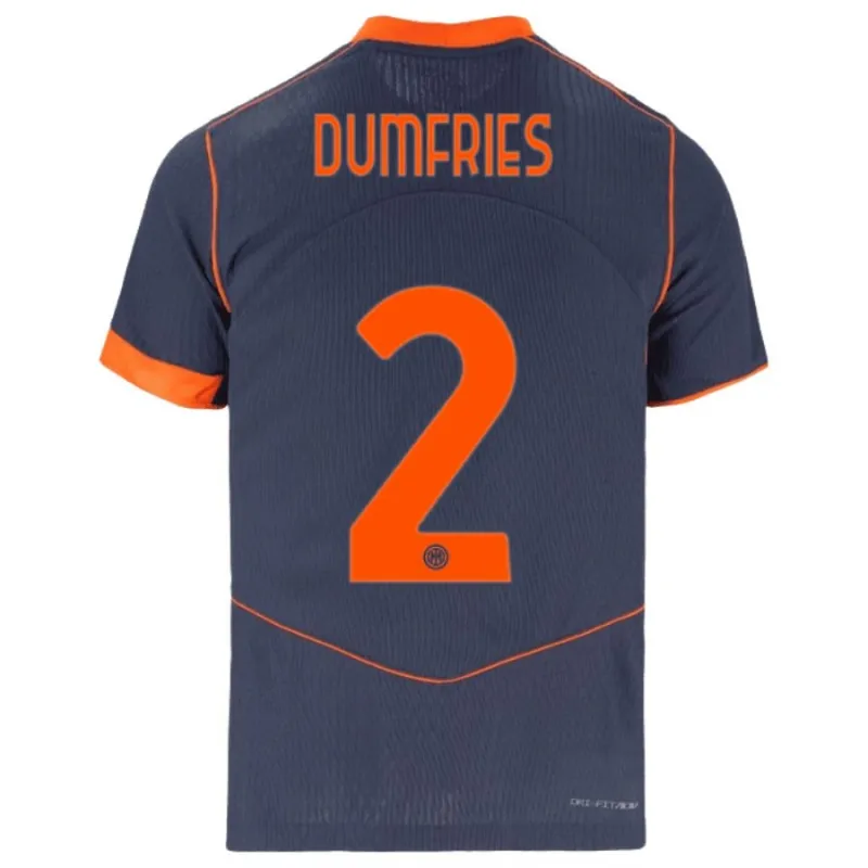 Inter Milan DUMFRIES 2025/26 Third Kids' Kit Jersey - Blue