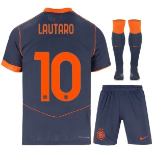 Inter Milan LAUTARO 2025/26 Third Kids' Kit Jersey - Blue