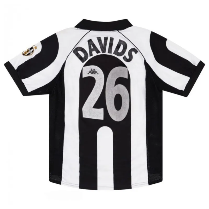 Juventus DAVIDS 1997/98 Maglia casalinga retrò - Bianca/Nera