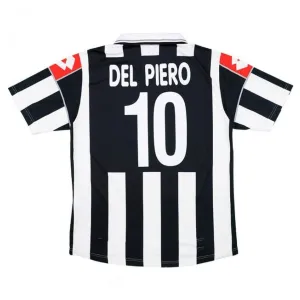 Juventus DEL PIERO 2000/01 Retro Home Jersey - White/Black