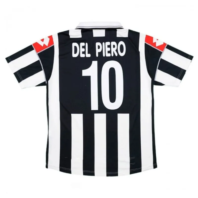 Juventus DEL PIERO 2000/01 Retro Home Jersey - White/Black