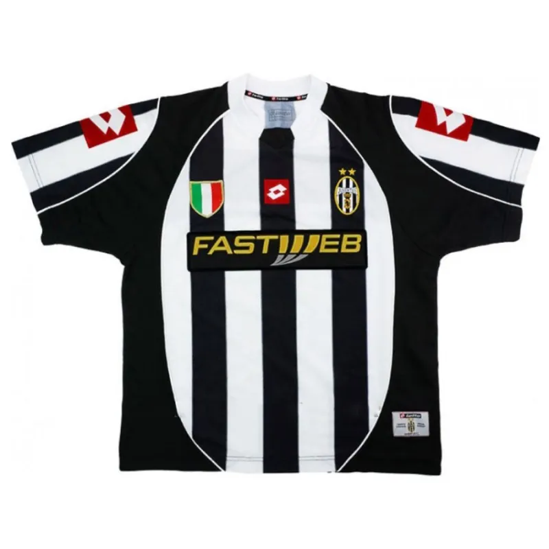 Juventus NEDVED 2002/03 Maillot domicile rétro - Blanc/Noir