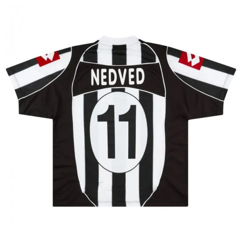 Juventus NEDVED 2002/03 Maillot domicile rétro - Blanc/Noir