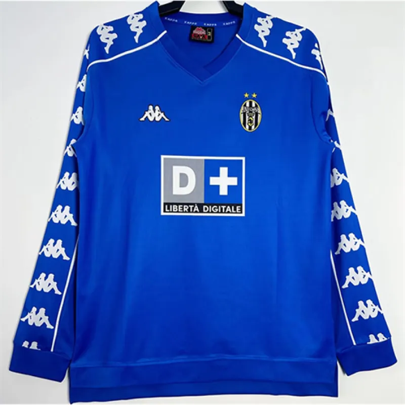 Juventus 1999/00 Away Retro Long - Sleeve Jersey - Blue