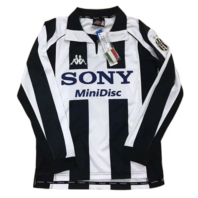 Camiseta retro de casa de mangas largas de Juventus 1997/98 - Blanca