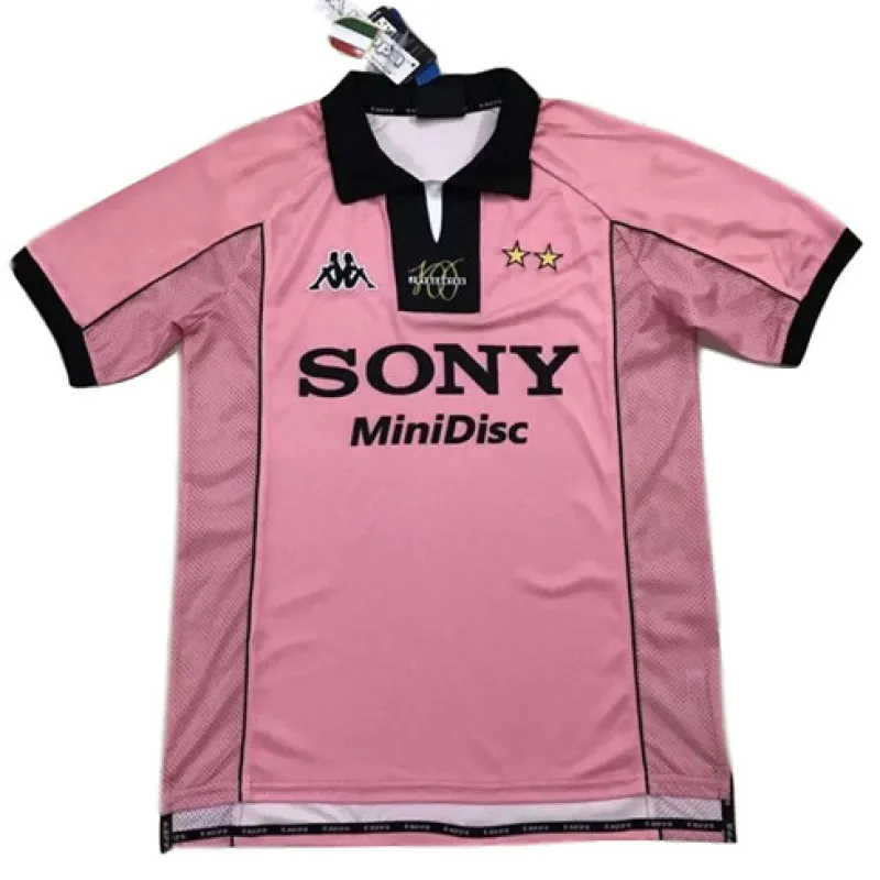 Camiseta retro de casa de Juventus 1998 - Rosa