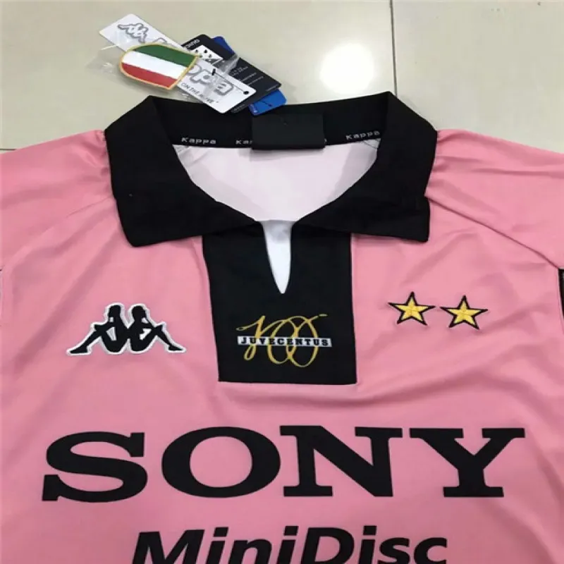 Camiseta retro de casa de Juventus 1998 - Rosa
