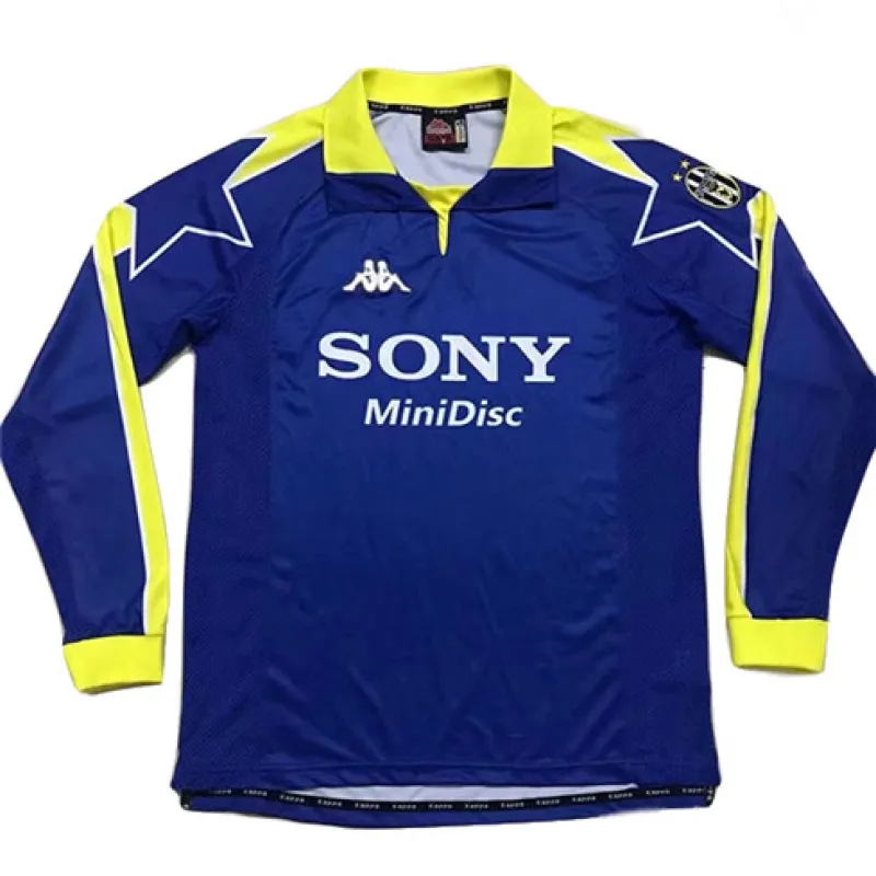 Juventus 1998 Third Retro Long - sleeve Jersey - Blue
