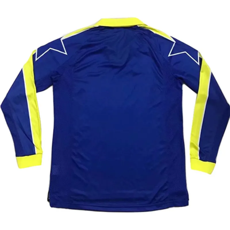 Juventus 1998 Third Retro Long - sleeve Jersey - Blue