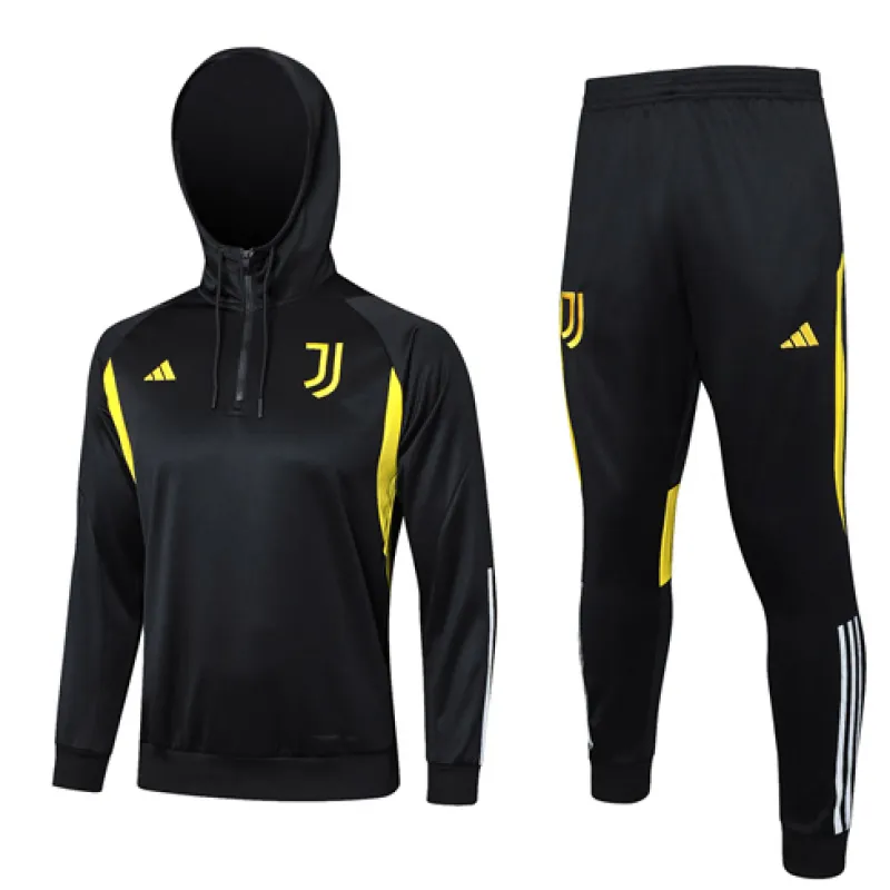 Abito sportivo con cappuccio per bambini della Juventus 2024/25 - nero
