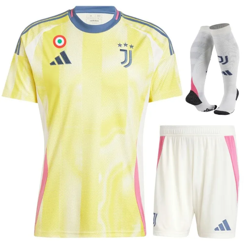 Juventus 2024/25 Auswärtskinderjersey-Set - Gelb