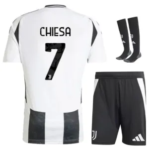 Chiesa Juventus 2024/25 Home Kinder Trikot Set