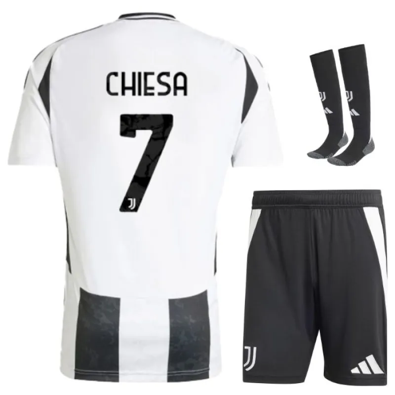Chiesa Juventus 2024/25 Home Kids Jersey Set