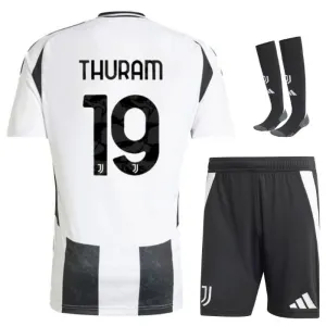 Thurams Juventus 2024/25 Heim - Kinderjersey - Set - Weiß