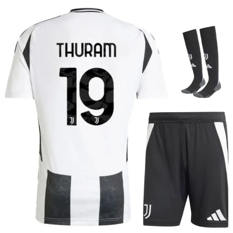 Thurams Juventus 2024/25 Heim - Kinderjersey - Set - Weiß