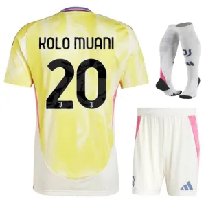 Kolo Muani's Juventus 2024/25 Auswärts - Kinderjersey - Set - Gelb