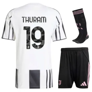 Juventus THURAM Kids' Kit 2025/26 Home - White