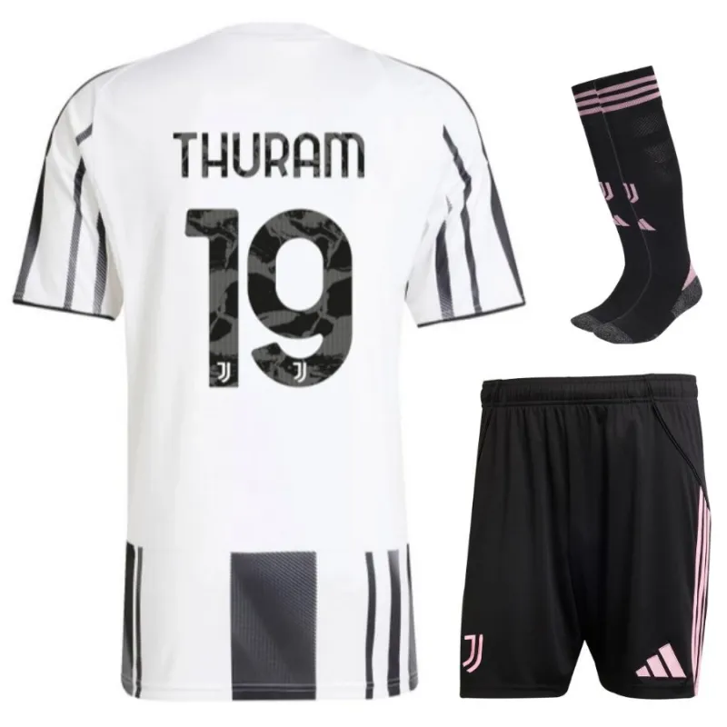 Juventus THURAM Kids' Kit 2025/26 Home - White