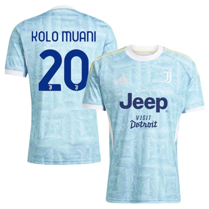 Juventus Kolo Muani 2025/26 Away Jersey - Blue