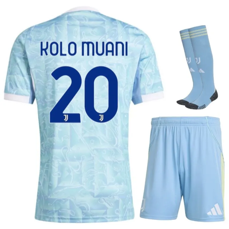 Juventus Randal Kolo Muani 2025/26 Kids Jersey Set