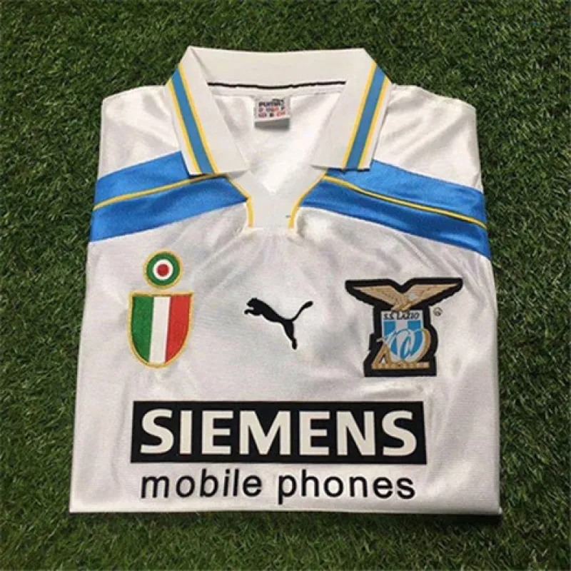 Maillot d'extérieur retro de Lazio 2000/01 - Blanc