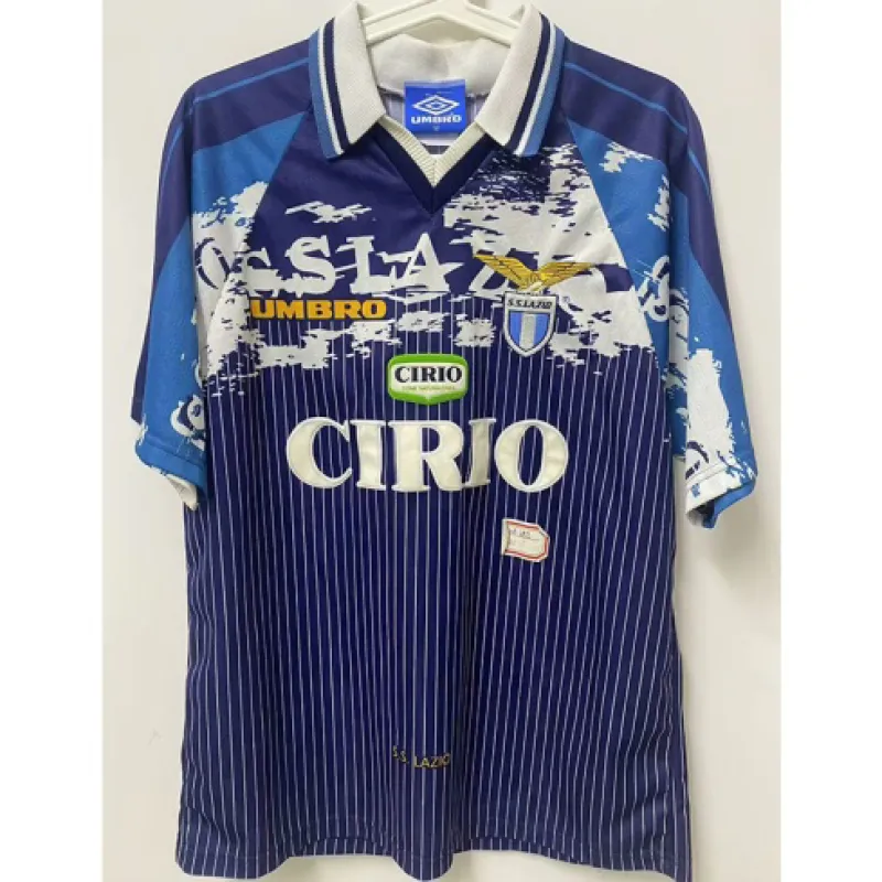 Lazio 1996/97 Retro Away Jersey - Blue