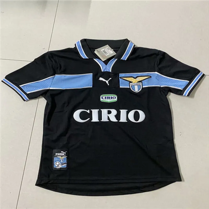 Lazio 1998 - 00 Retro Away Jersey - Black