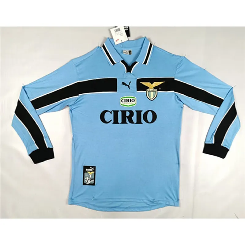 Lazio 1998 - 00 Retro Heimtrikot Langarm - Blau
