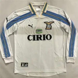 Lazio 2000/01 Retro Auswärtstrrikot Langarm - Weiß