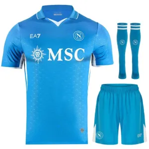 Ensemble de maillots pour enfants du domicile de Napoli 2024/25 - Bleu