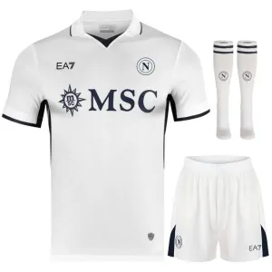 Ensemble de maillots d'extérieur pour enfants de Napoli 2024/25 - Blanc