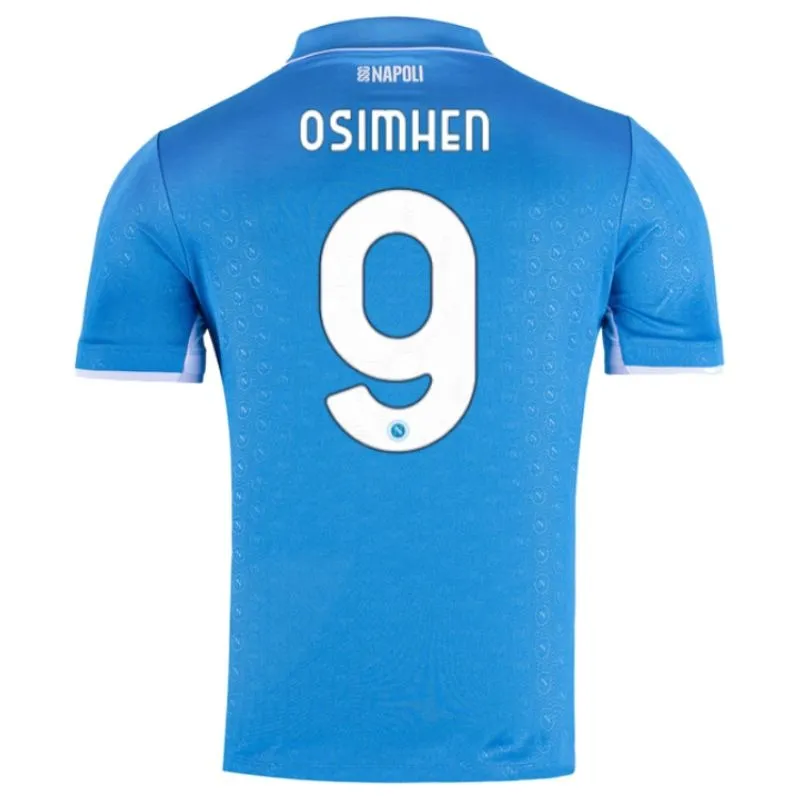 Osimhens Napoli 2024/25 Heim-Kids-Jersey-Set - Blau