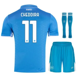Cheddira's Napoli 2024/25 Heim-Kids-Jersey-Set - Blau