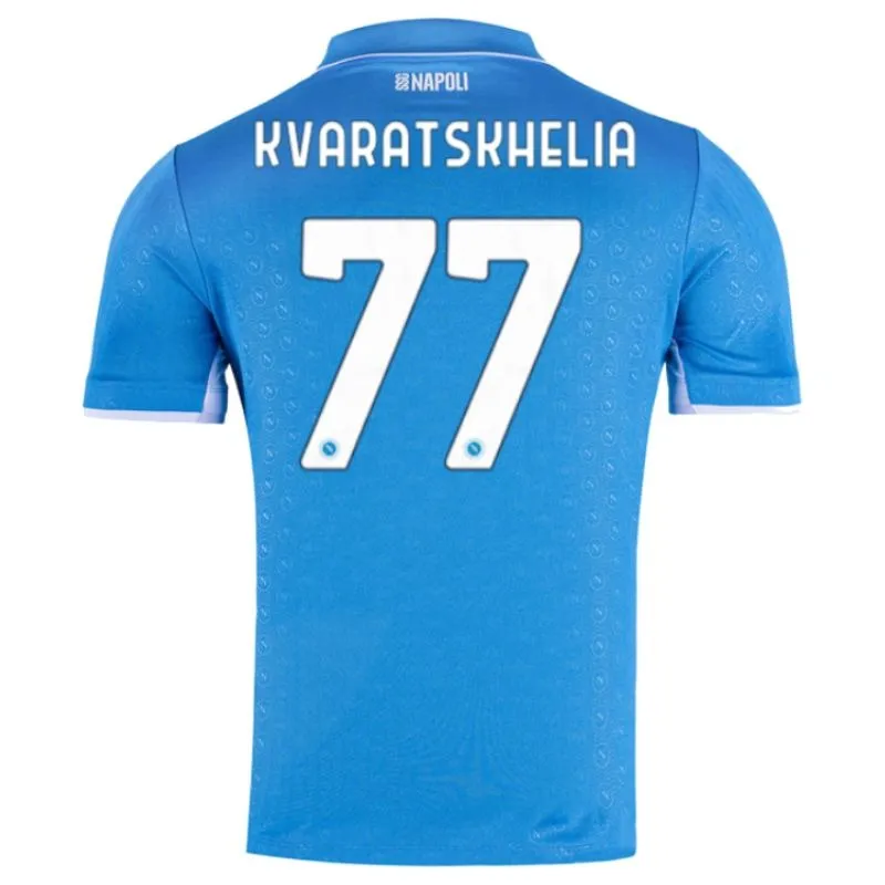 Set di maglie per bambini di casa di Napoli 2024/25 di Kvaratskhelia - Blu