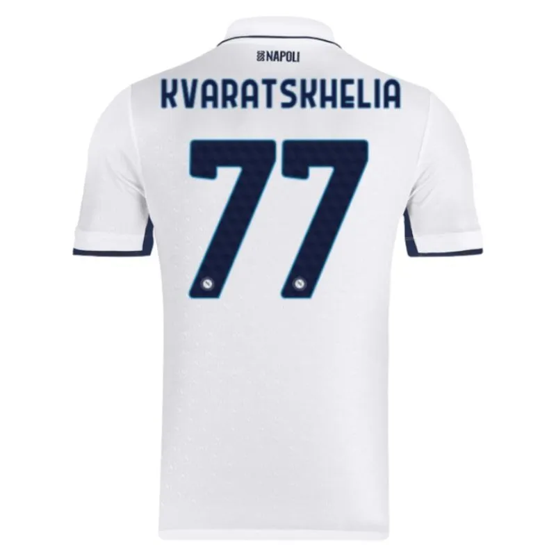 Kvaratskhelia's Napoli 2024/25 Away Kids' Jersey Set - White