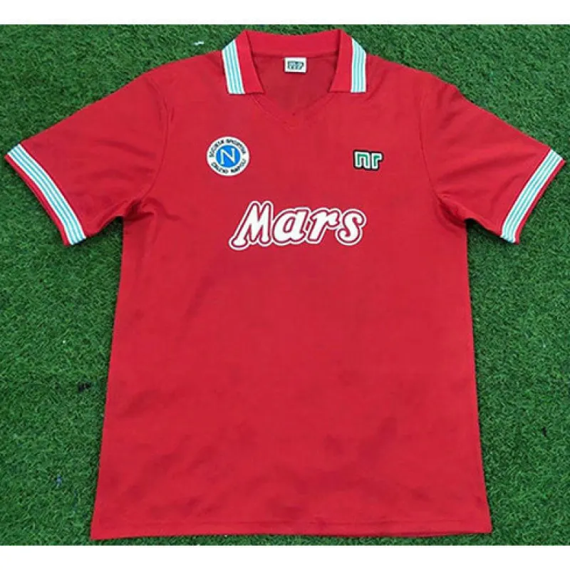Troisième maillot rétro de Naples 1988/89 - Rouge