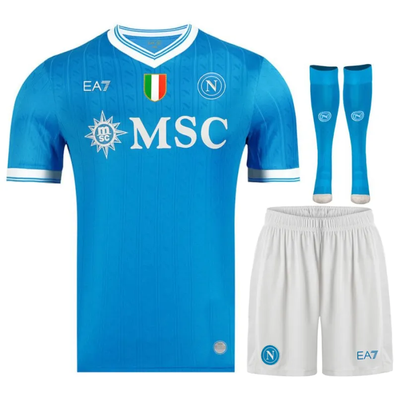 Set di maglia bambini in casa del Napoli 2025/26 - Blu