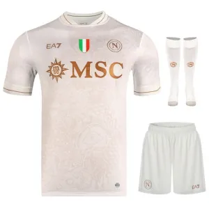 Napoli 2025/26 Away Kids' Jersey Set - Beige