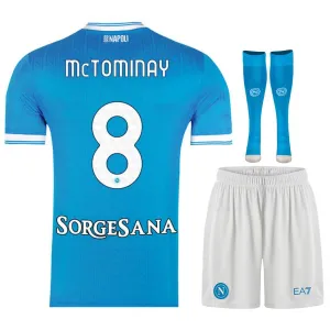 Set di maglia bambini di casa di McTOMINAY per il Napoli 2025/26 - Blu
