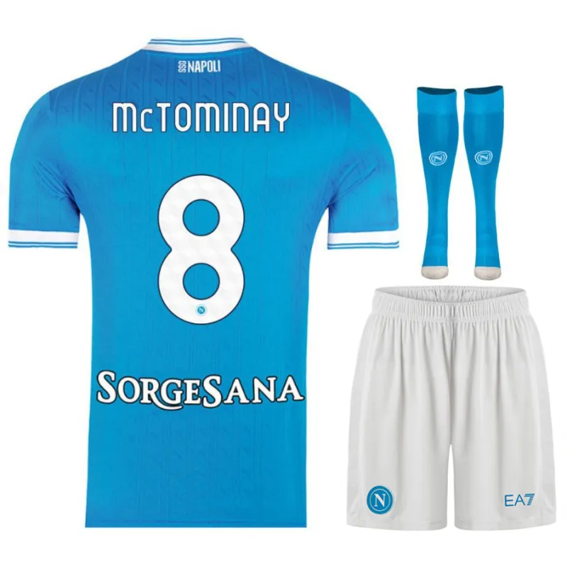 Set de camiseta infantil de casa de McTOMINAY del Napoli 2025/26 - Azul